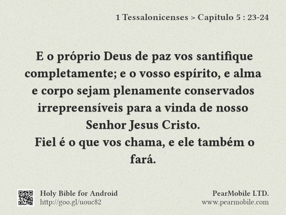 1 Tessalonicenses, Capítulo 5:23-24